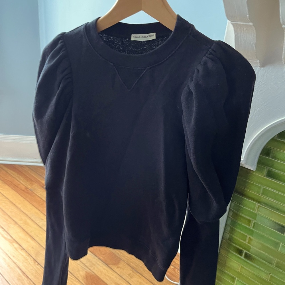 Ulla Johnson Philo Sweatshirt in Jet, P (petite small)